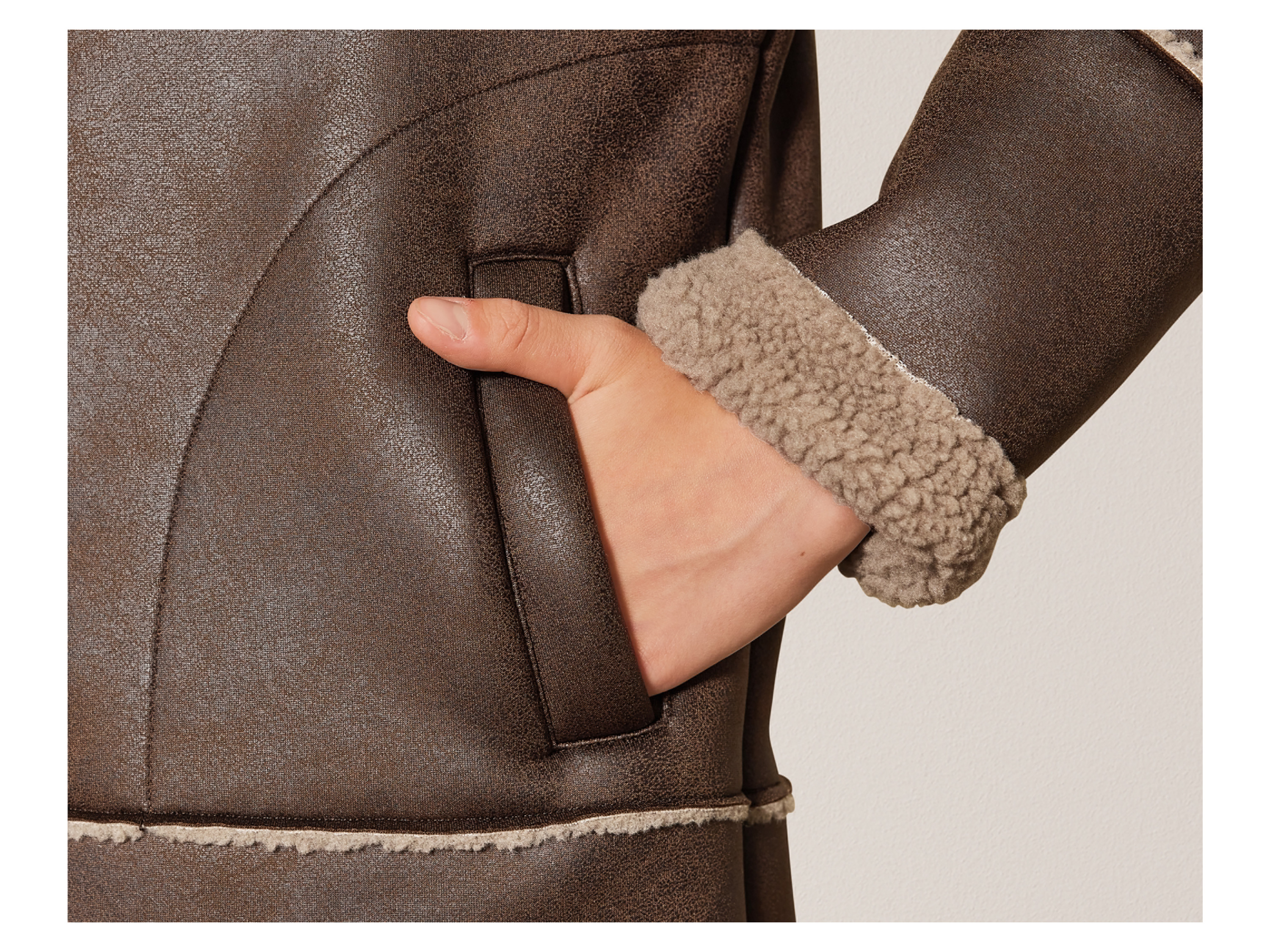 Thumbnail - pepperts!® Kleinkinder Kinder Junge Bikerjacke (Braun, 122)