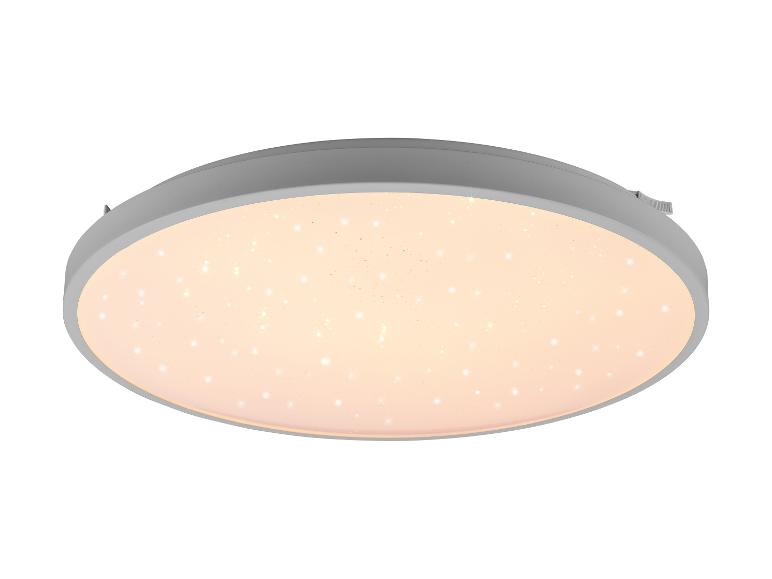 Runde Deckenleuchte mit Sterneneffekt und grauem Rand