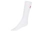 Weiße Socken mit besticktem Logo.
