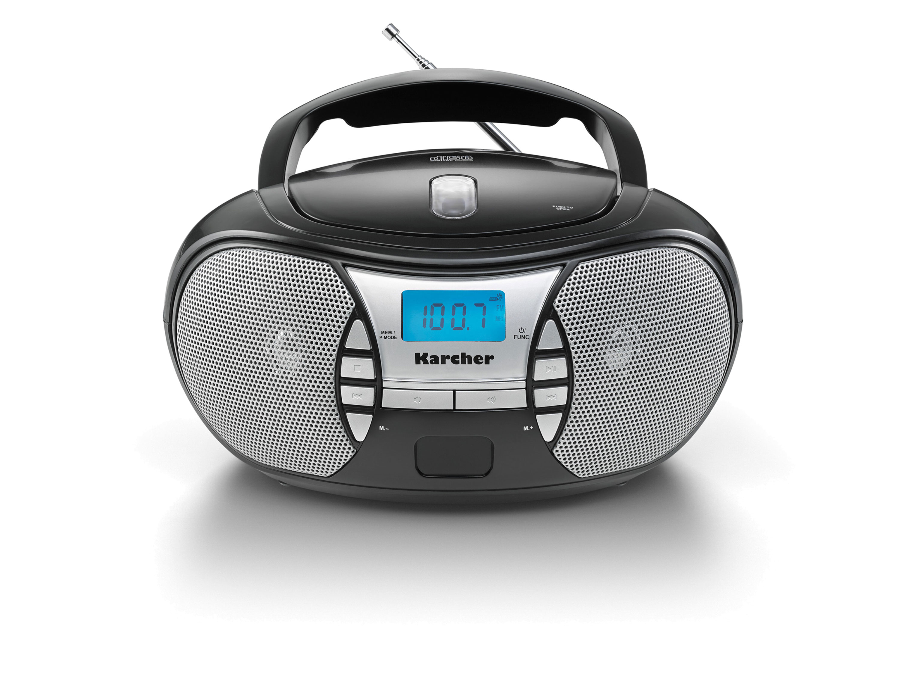 Karcher RR 5025 tragbarer CD-Player mit UKW Radio (Schwarz) | 04000420866657