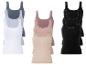Sechs Basic Tanktops mit Spitze für Damen.