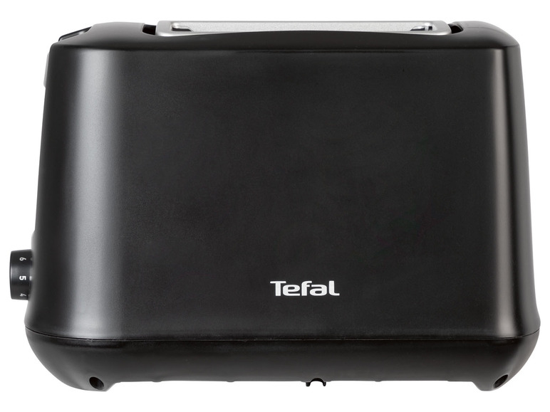 Ein schwarzer Tefal Toaster.