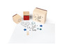 Stempel mit einem Stern, Herz und dem Text 'With love'.