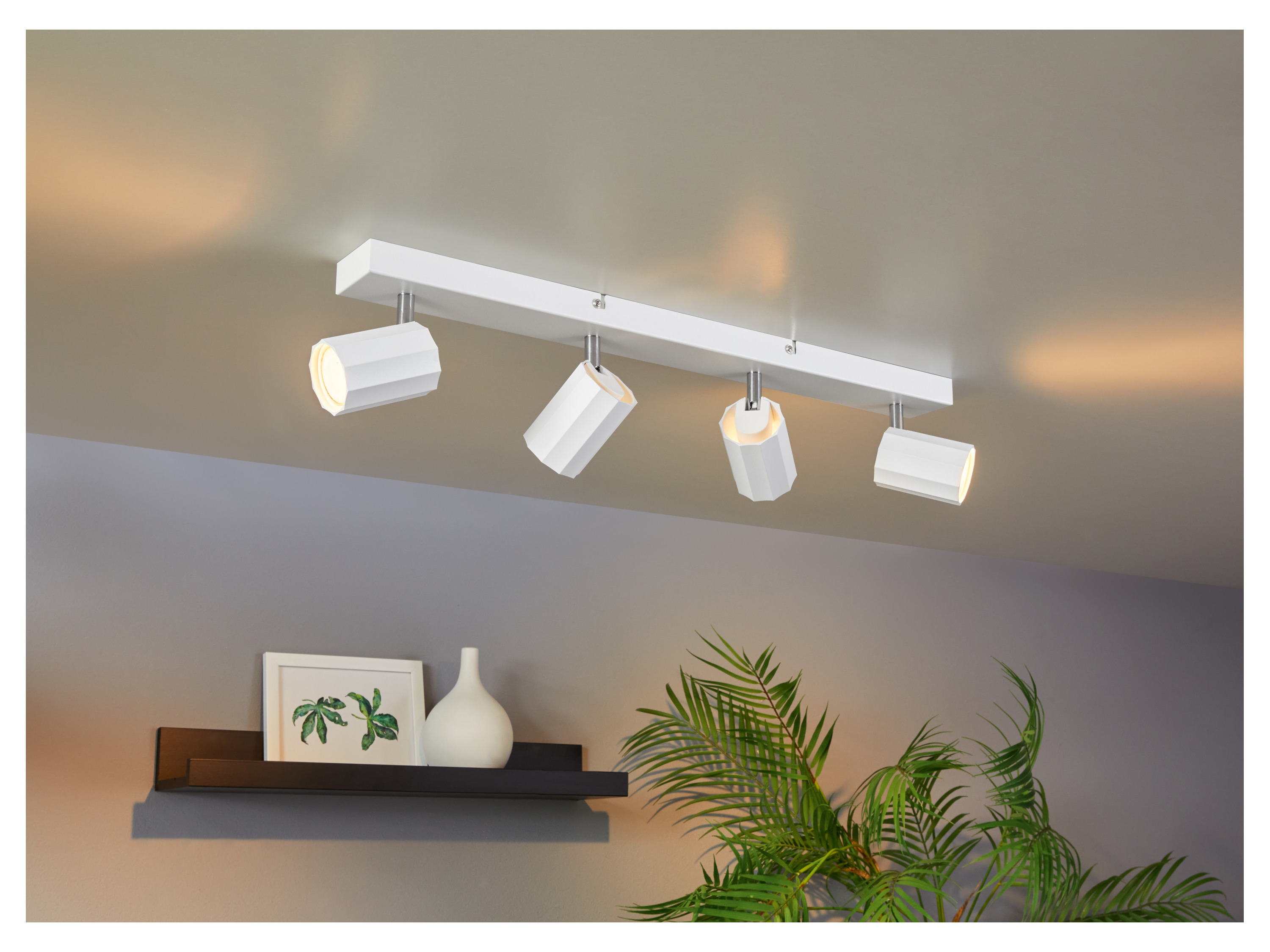 Thumbnail - LIVARNO home Deckenschienenleuchte / Deckenstrahler, mit 4 neig- und schwenkbaren Spots (Deckenschienenleuchte, weiß)