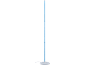 Weiße Stehlampe mit blauer LED-Beleuchtung