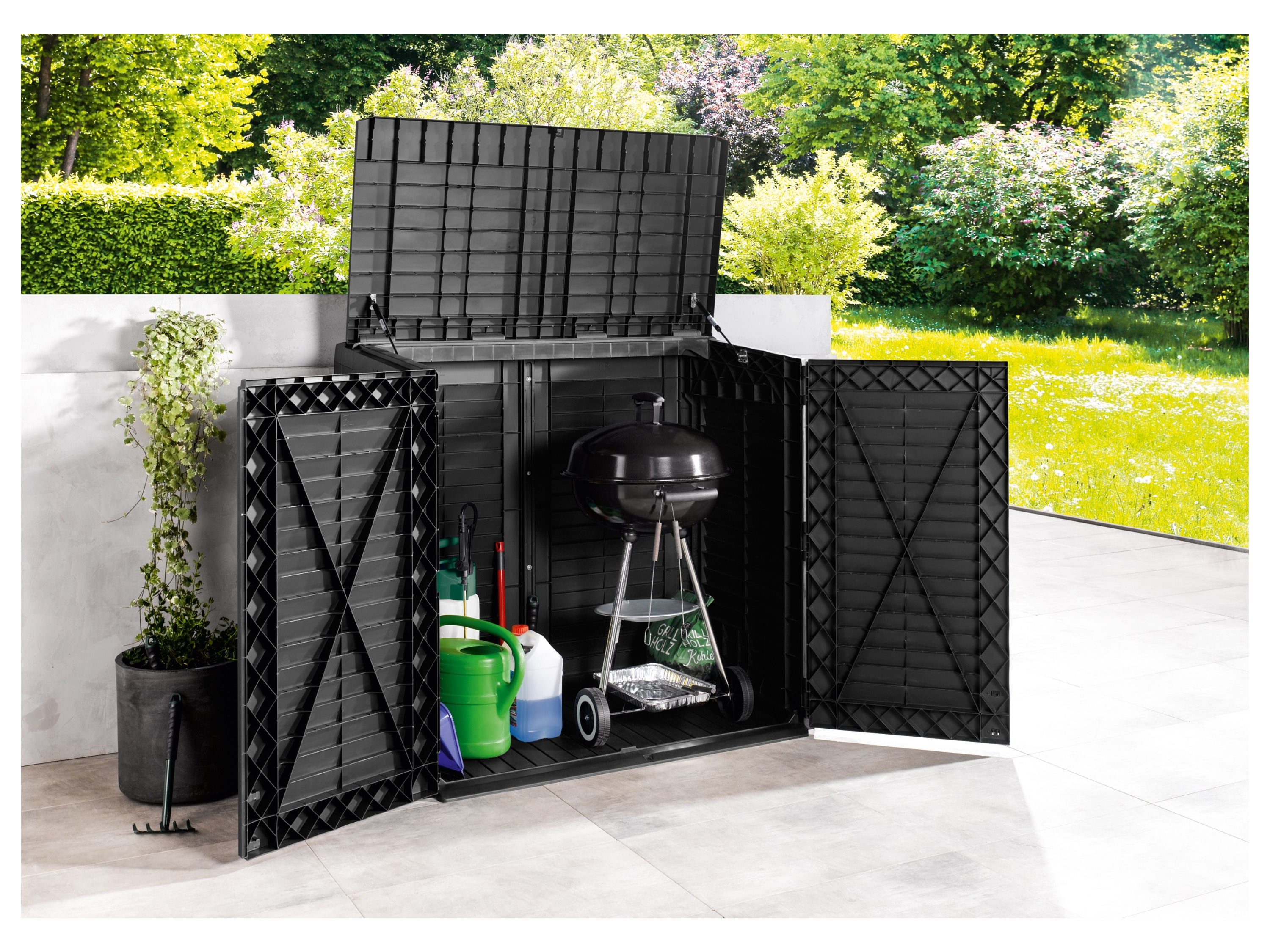 Thumbnail - LIVARNO home Garten-Maxibox, B 117 x T 74 x H 110 cm, anthrazit