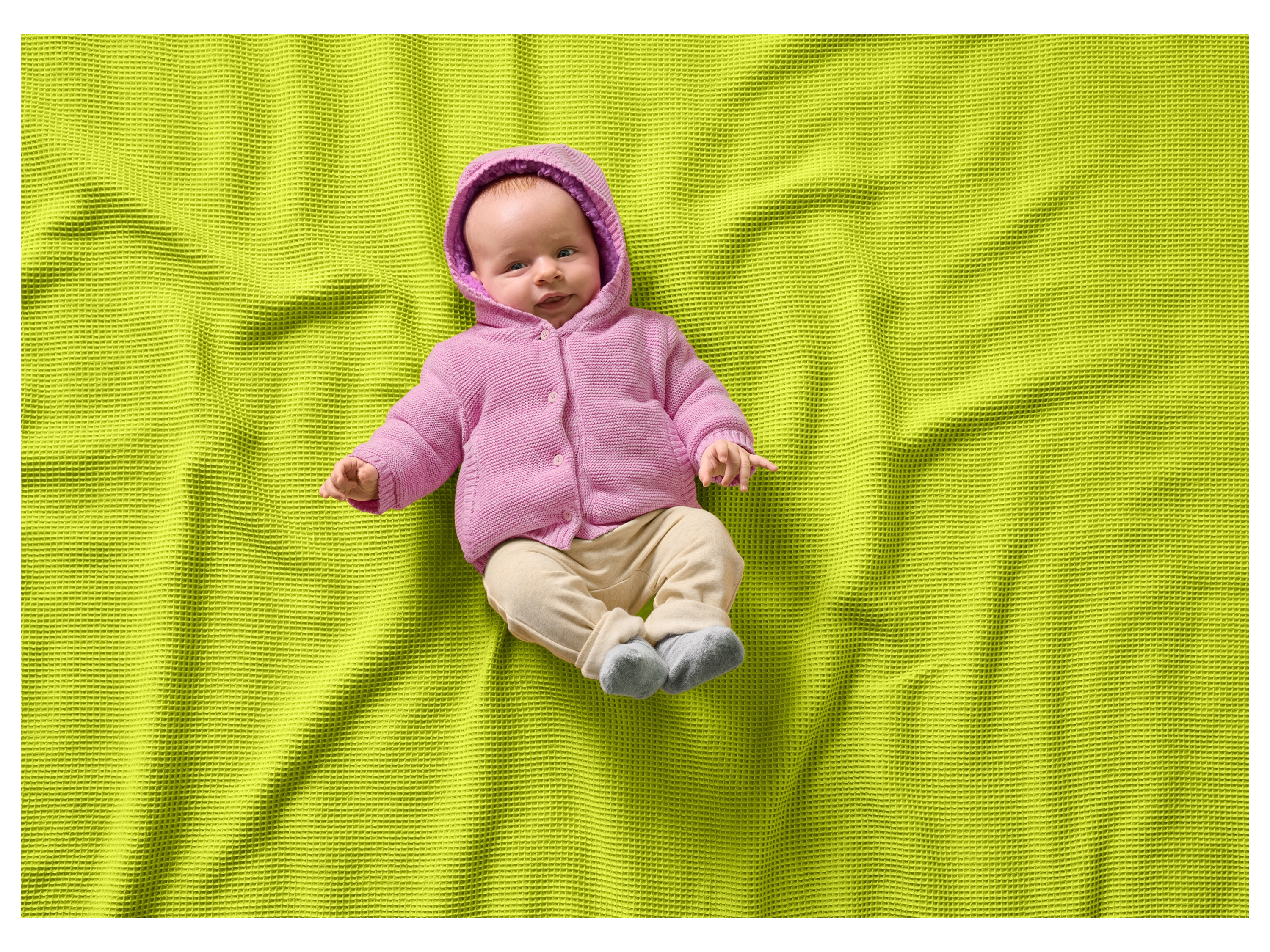 LUPILU® Baby Strickjacke (Lila, 50/56) – Bild 2 von 4