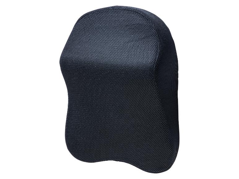 Schwarzes Mesh-Lendenkissen für mehr Sitzkomfort.