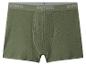 Grüne Esmara Boxershorts aus geripptem Stoff mit Markenbund.