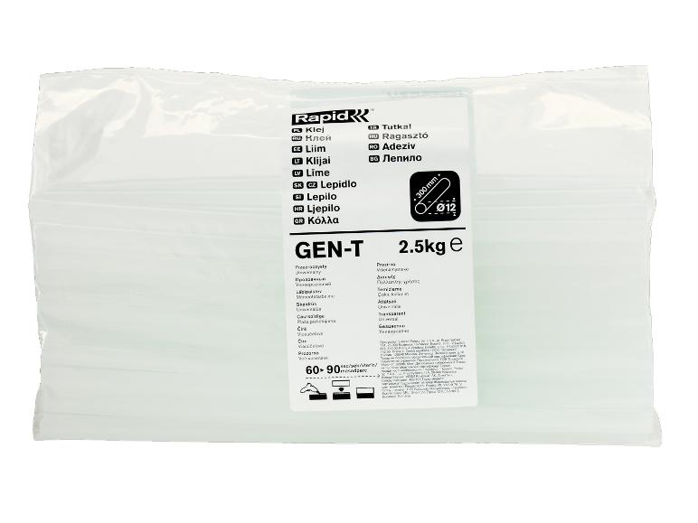 Rapid GEN-T Klebesticks, 2,5 kg Beutel, transparent, Ø12 x 300 mm.