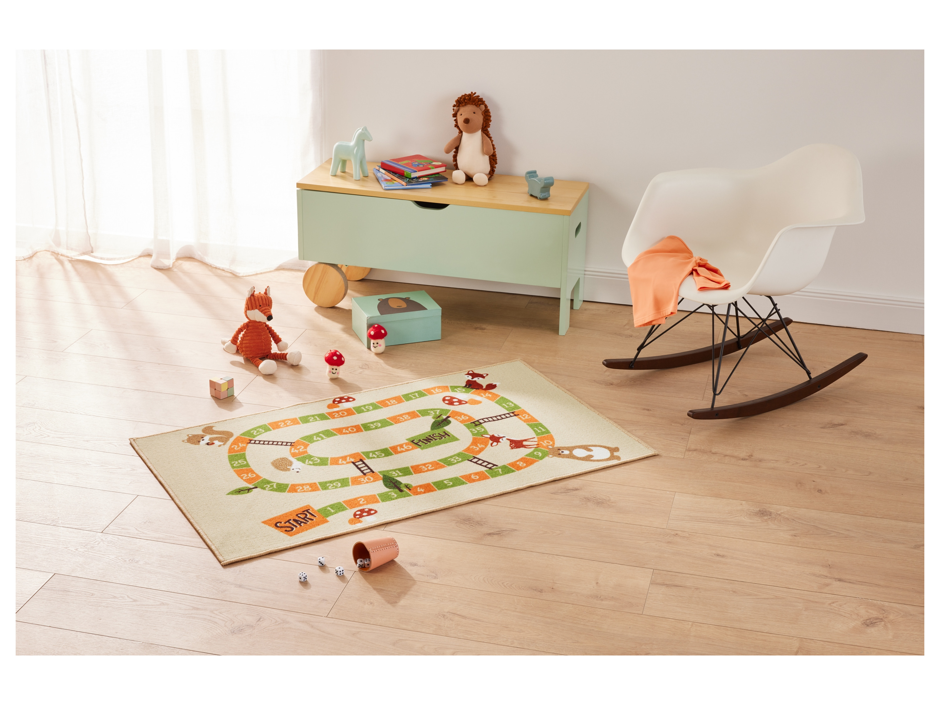 Thumbnail - LIVARNO home Kinder Spielteppich, 70x120cm (Tiere)