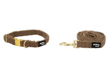 MAX & MILA'S WORLD - Hundehalsband / Hundeleine im Teddy-Design