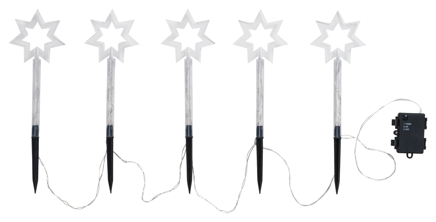 Thumbnail - LIVARNO home Garten-Leuchtstäbe (Stern mit Stiel)