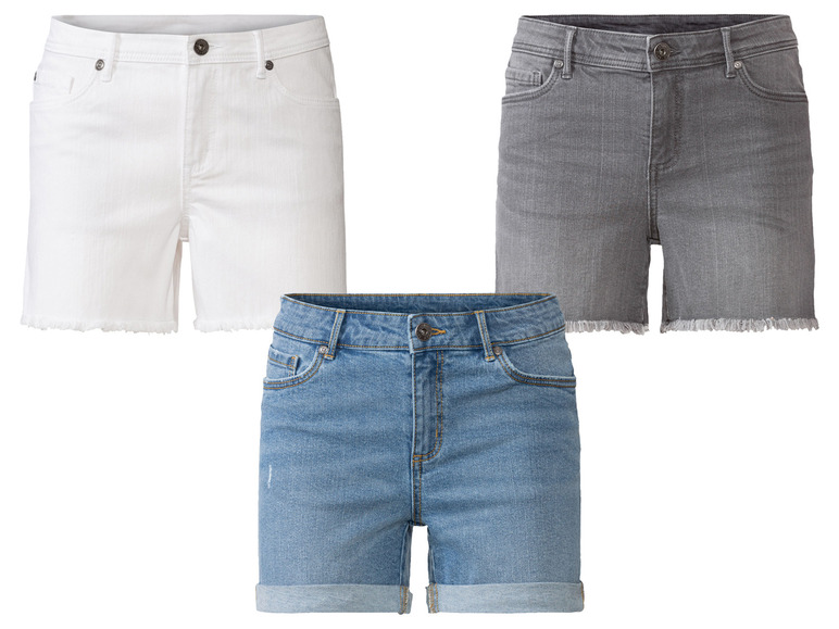 Gehe zu Vollbildansicht: esmara Damen Jeansshorts, normale Leibhöhe, im 5-Pocket-Style - Bild 1