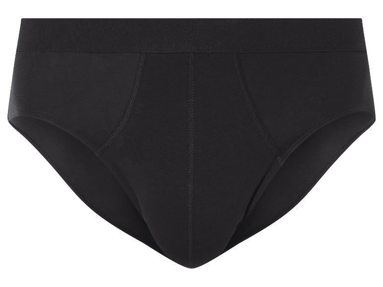 Einfarbige schwarze Slips.