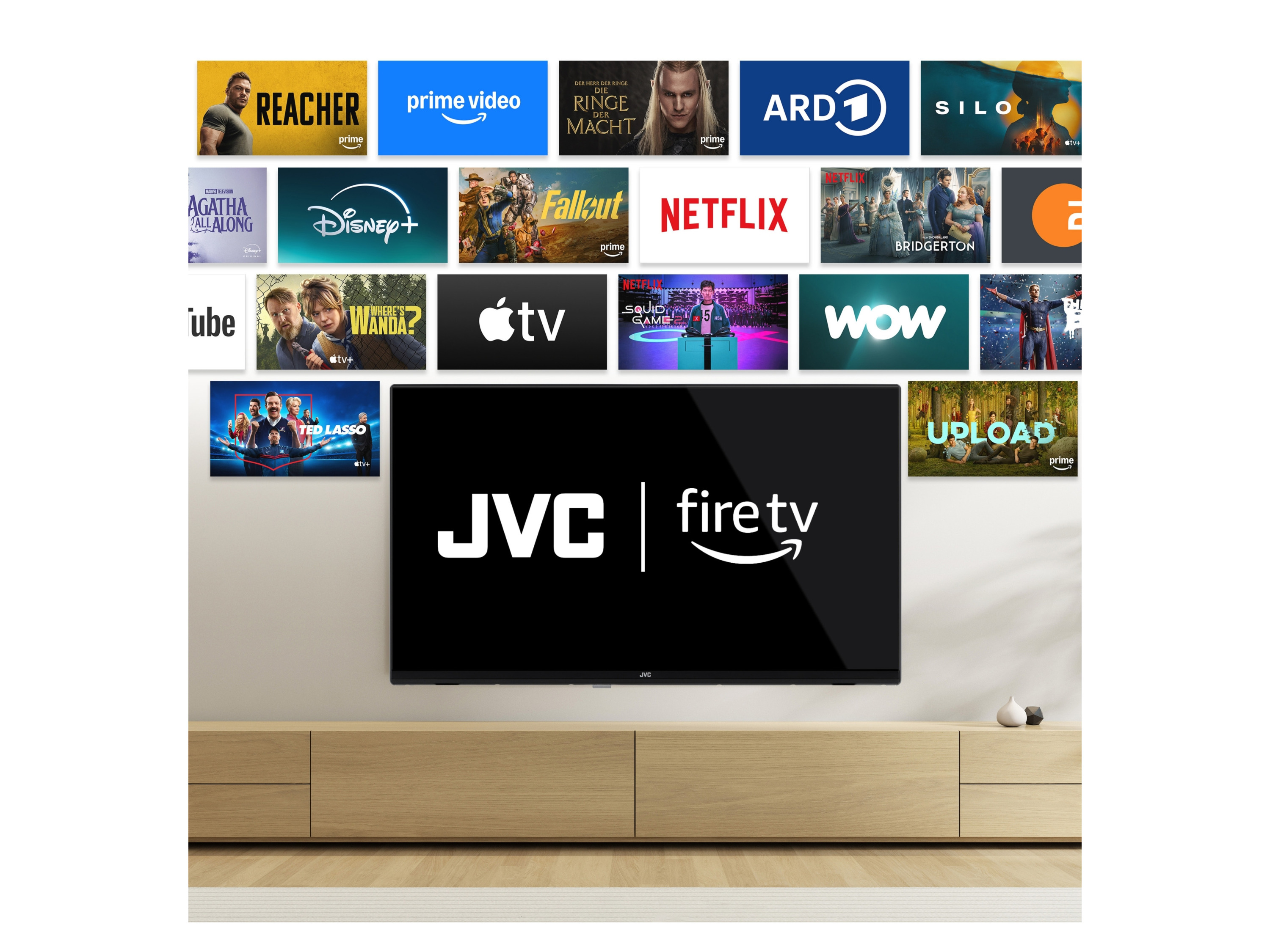 JVC LT-43VRQ3555 QLED-Fernseher (108 cm/43 Zoll, 4K Ultra HD, Fire TV, Fire TV / Smart TV, Dolby Vision HDR, Alexa Built-In, Triple-Tuner) – Bild 2 von 4
