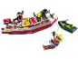 Kinderspielset mit Feuerwehrboot, Spielfiguren und Rettungshund