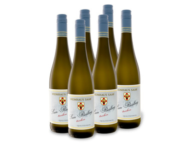 6 x 0,75-l-Flasche Weinpaket Saar Riesling Hochgewächs QbA trocken, Weißwein