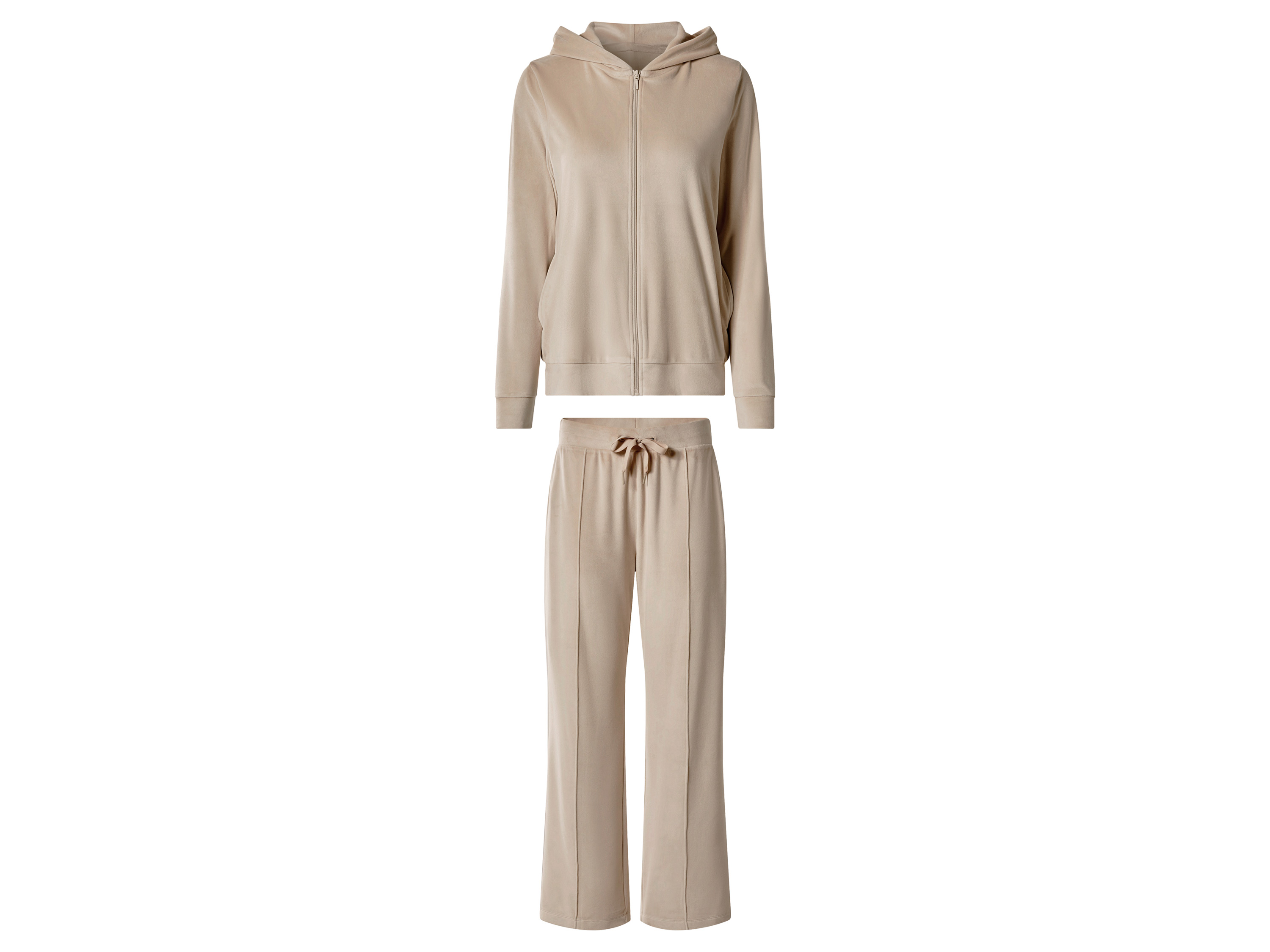 ESMARA® Damen Nicki-Hausanzug (Beige, XS(32/34))