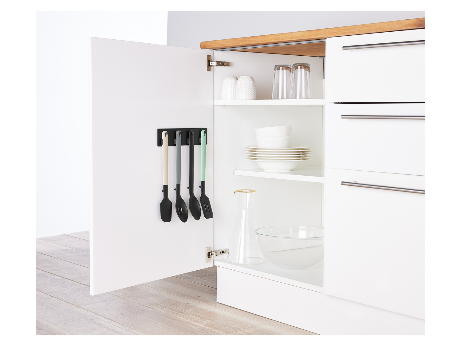 STONELINE 9-delige Keukenset Met Steun - Kunststof Kookgerei Voor Antiaanbakpannen, Hittebestendig Tot 180°C