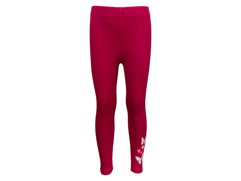 Rosa Leggings mit Schmetterlingsdruck für Mädchen.