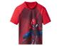 Rotes kurzärmeliges Kinder-T-Shirt mit Spider-Man-Aufdruck.
