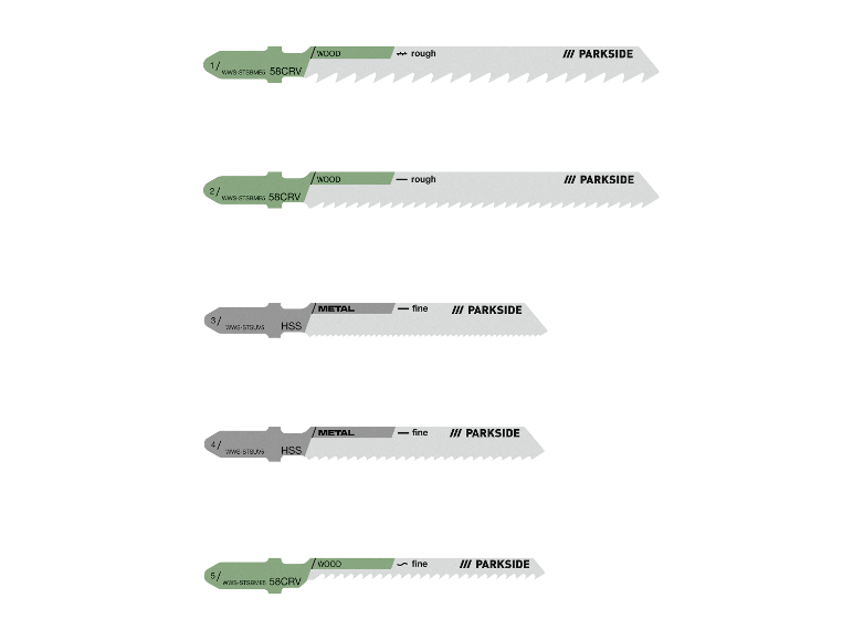 Parkside Stichsägeblatt für Holz und Metall.