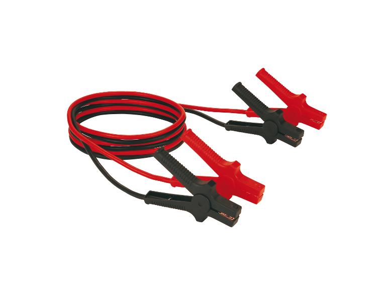 Überbrückungskabel mit roten und schwarzen Klemmen