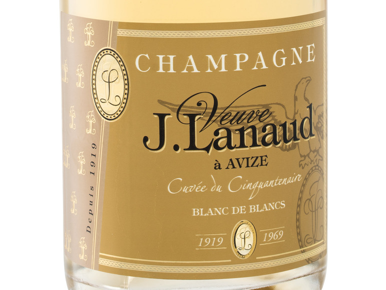 de Cuvée Lanaud Cinquantenaire J. Champagner brut, Veuve Blancs du Blanc