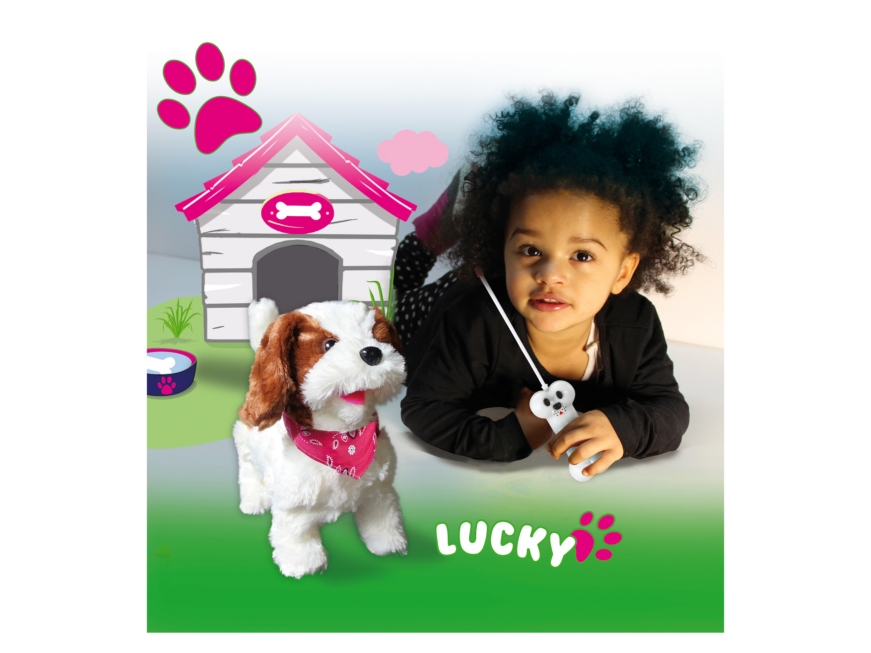 Jamara RC-Tier JAMARA KIDS Plüschhund Lucky, 27 MHz (2-tlg) – Bild 2 von 4
