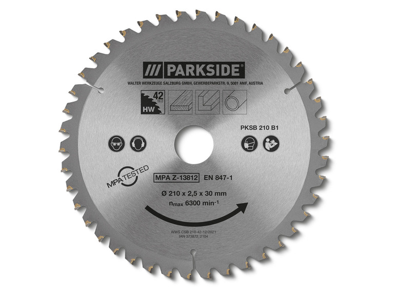 Gehe zu Vollbildansicht: PARKSIDE® Kreissägeblatt »PKSB 210 B1«, 210 mm - Bild 6