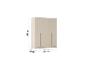 Beiger viertüriger Kleiderschrank mit den Maßen 210x181x54 cm