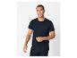 Dunkelblaues Herren-T-Shirt mit Brusttasche und Rundhalsausschnitt