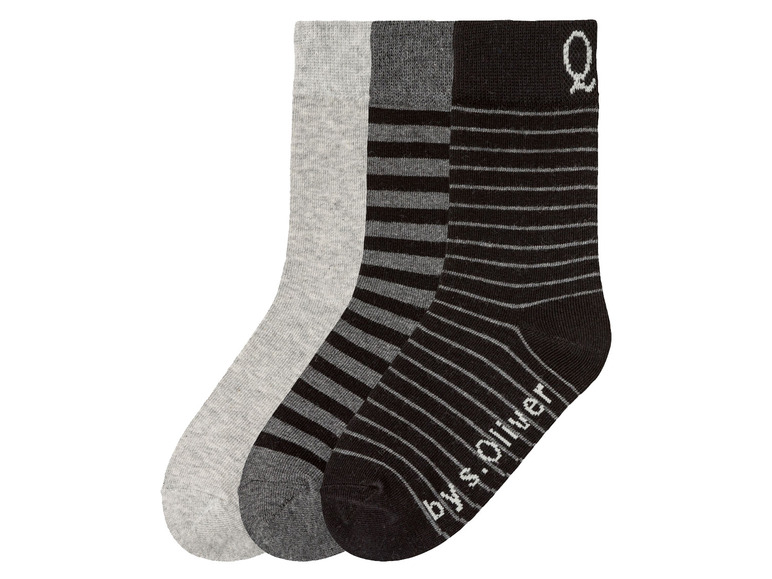 Gehe zu Vollbildansicht: QS by s.Oliver Kinder Socken, 3 Paar, mit Baumwolle - Bild 2