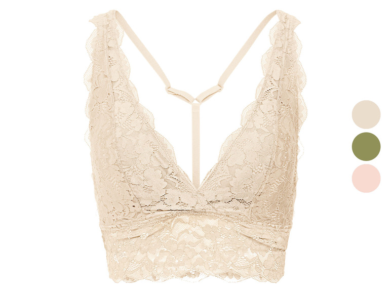 Ein beiger Spitzen-BH