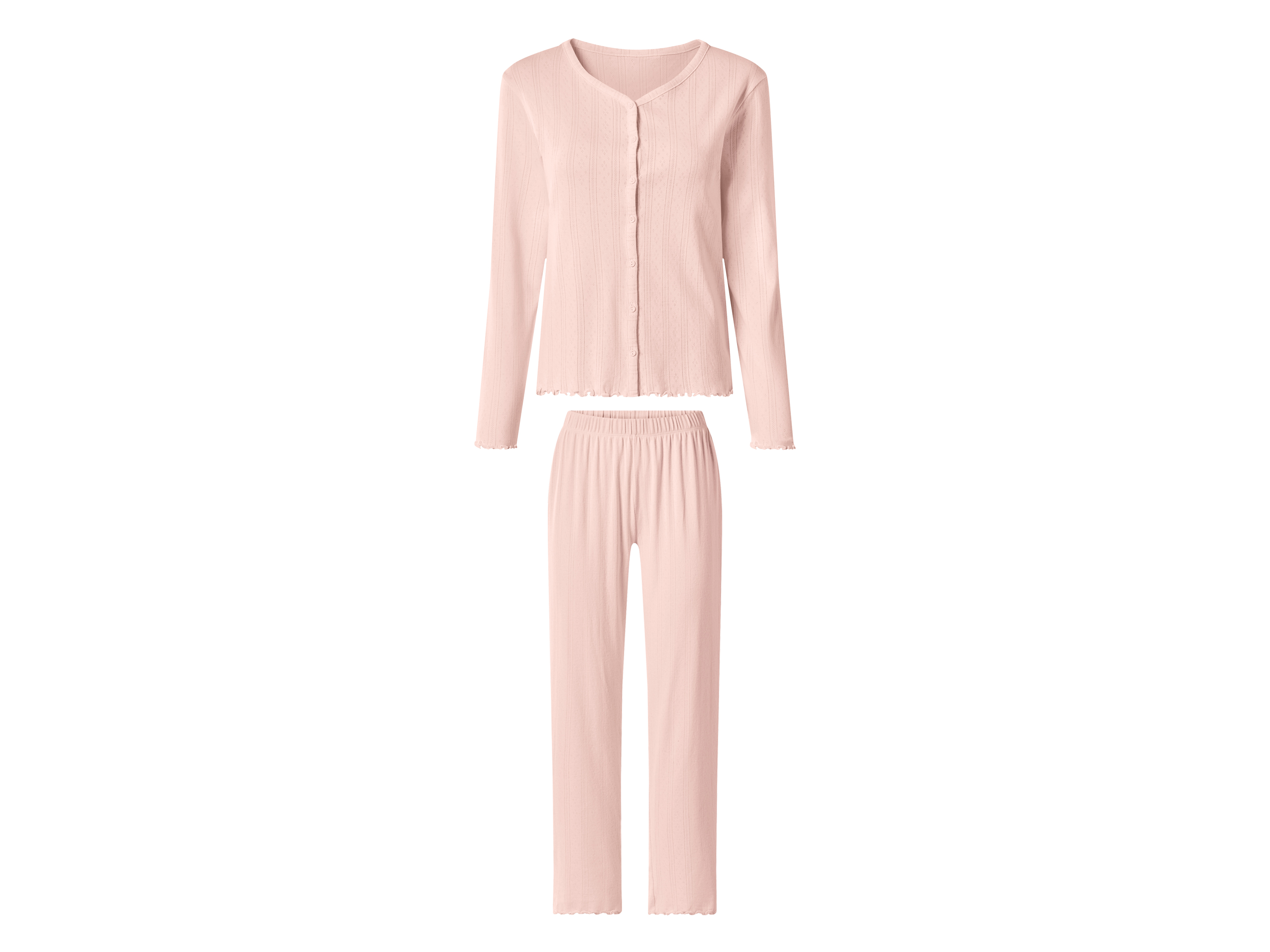 ESMARA® Damen Pyjama-Set, 3-teilig (hellrosa, S (36/38))