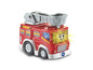Ein rotes VTech Feuerwehrauto mit einer Leiter und Lichtern.