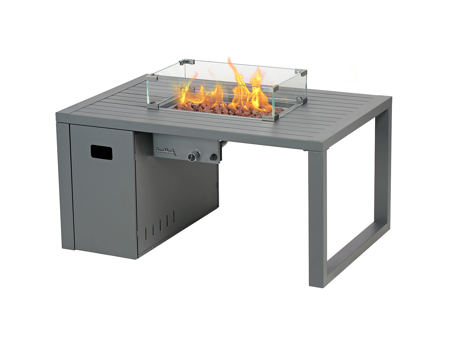BUSCHBECK Loungetisch und Feuerstelle »Lagos«, B 115 x T 75 x H 58,5 cm, grau – Bild 2 von 4