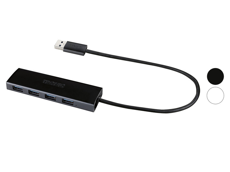 Gehe zu Vollbildansicht: TRONIC® USB-Hub, mit 4 USB-3.0-Anschlüssen - Bild 1