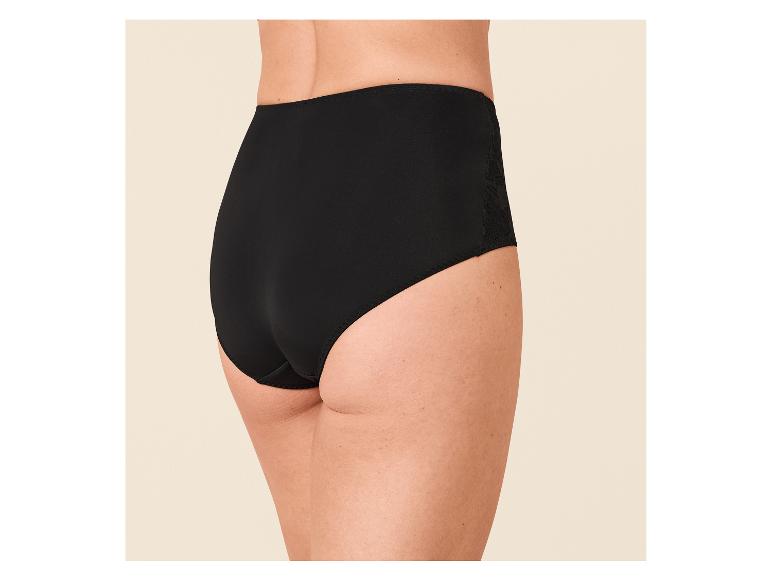 Schwarzer Damen-Slip mit hoher Taille, Rückansicht