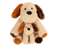 Plüschhund mit einem kleinen Plüschwelpen