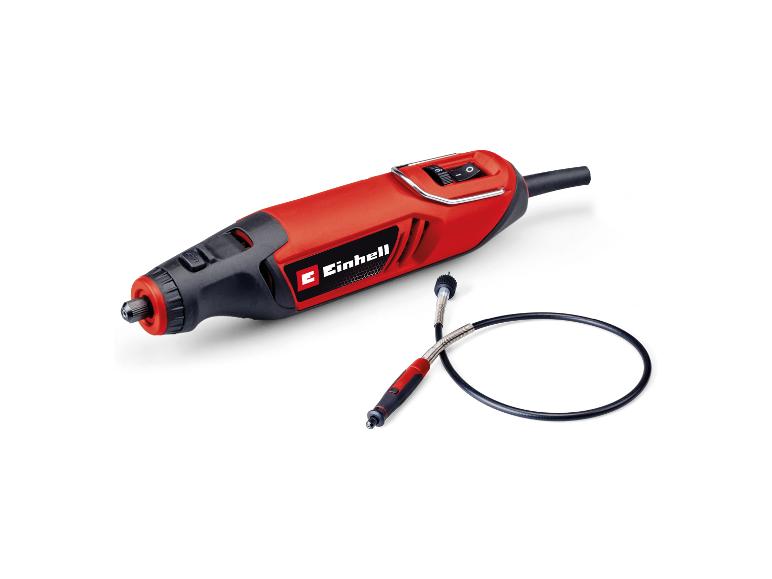 Rot-schwarzes Multifunktions-Rotationswerkzeug mit flexibler Welle für Präzisionsarbeiten.