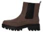 Braune Damen-Chelsea-Boots mit dicker schwarzer Sohle