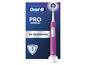 Eine rosa Oral-B Pro Junior 6+ elektrische Zahnbürste mit Ladegerät.