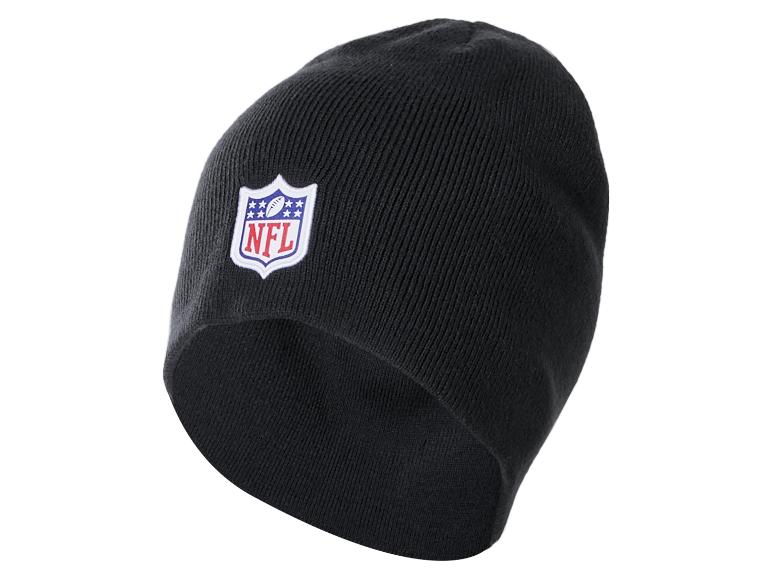 Schwarze Strickmütze mit NFL-Logo