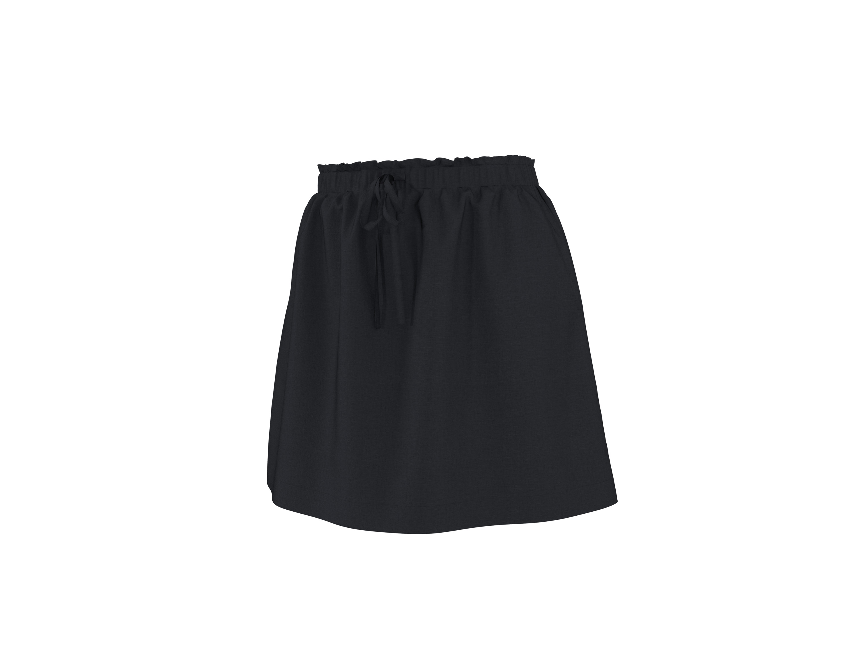 ESMARA® Damen Minirock mit Leinen (Schwarz, XS (32/34)) – Bild 3 von 4