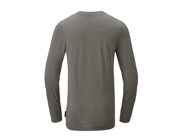 Graues Herren-Langarmshirt, Rückansicht