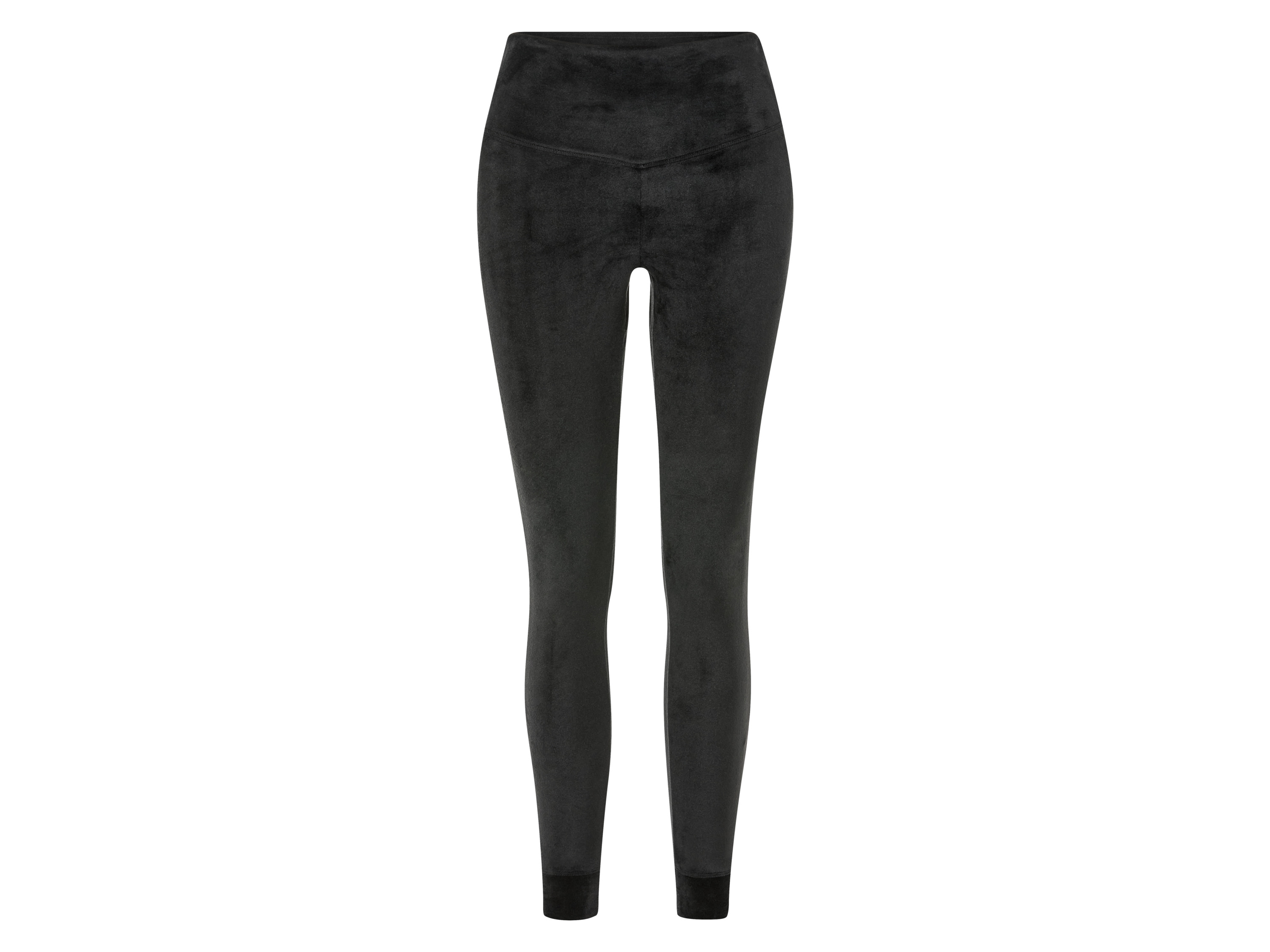 esmara® Damen Leggings Velour (Schwarz, M(40/42)) | 04335814071608