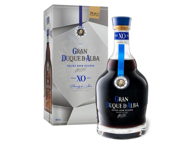 Gehe zu Vollbildansicht: GRAN DUQUE d'Alba Solera Gran Reserva XO Brandy de Jerez mit Geschenkbox 40% Vol - Bild 1