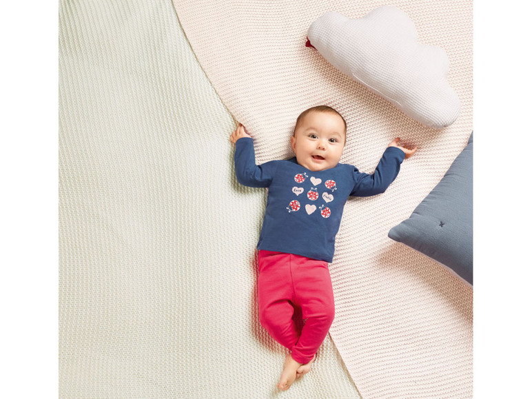 Gehe zu Vollbildansicht: lupilu Baby Mädchen Langarmshirt, 2 Stück, mit Bio-Baumwolle - Bild 4